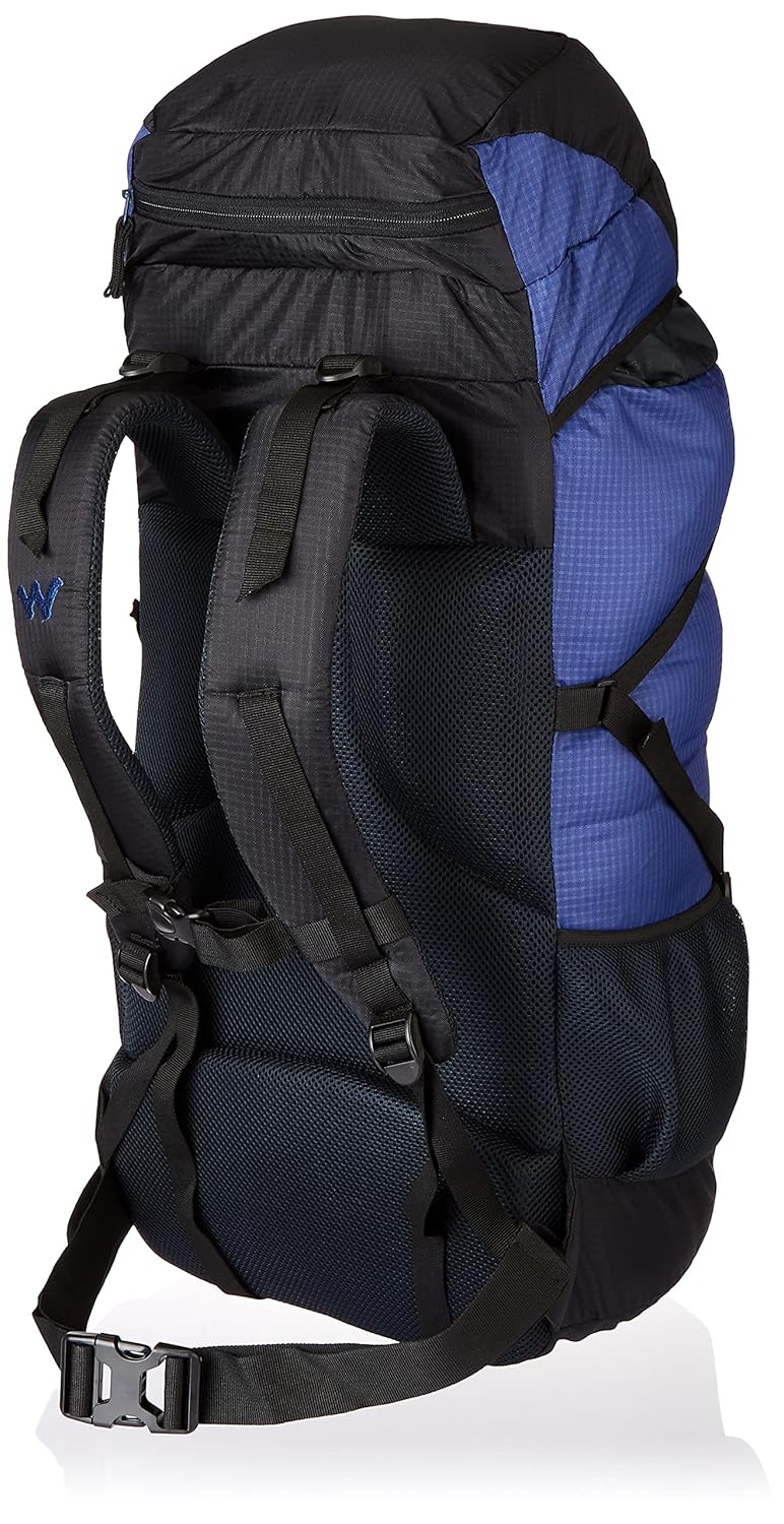 WILDCRAFT 45L Nylon Rucksack – Water-Resistant Travel & Hiking Backpack with Adjustable Straps, Blue - Image 4